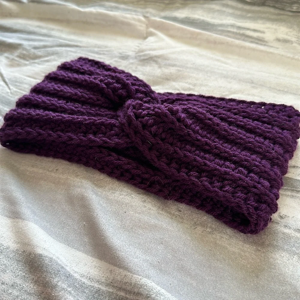 Crochet Twist Ribbed Headband ear warmer, Holiday gift